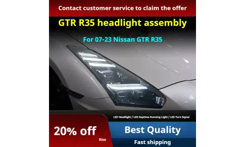 Фары передние LED с ходовыми огнями для Nissan GT-R R35 (2007-2023), комплект, комплект, FT Carlight Carlight — фото 2