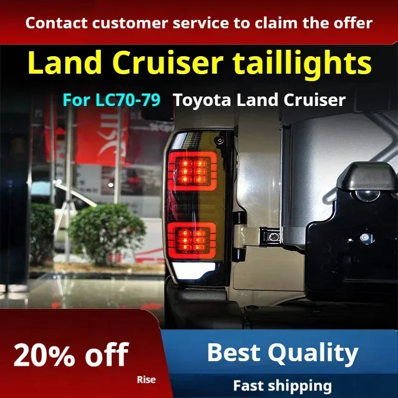 Задние LED-фонари динамический поворотник для Toyota Land Cruiser 70 (1984-2021), комплект, комплект, FT Carlight Carlight — фото 3
