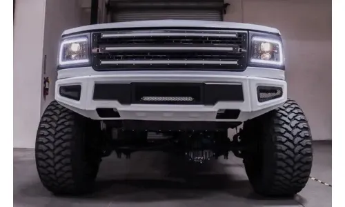 Фары галогеновые Black Pro Series для Ford F-150/250 Bronco 1992–1996, AlphaRex — фото 3