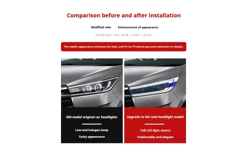 Фары передние LED с ходовыми огнями для Toyota Innova (2016-2022), комплект, комплект, FT Carlight Carlight — фото 7