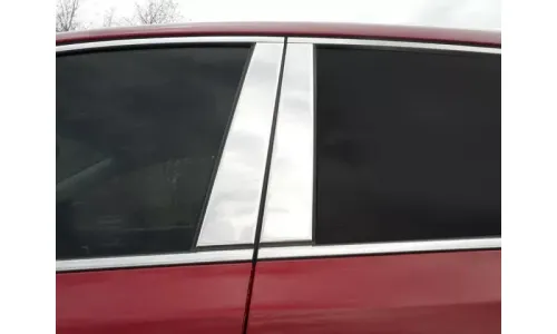 Накладки стоек дверей из нержавеющей стали 4 шт отделка двери QAA для Kia Sportage 2017-2021 — фото 1