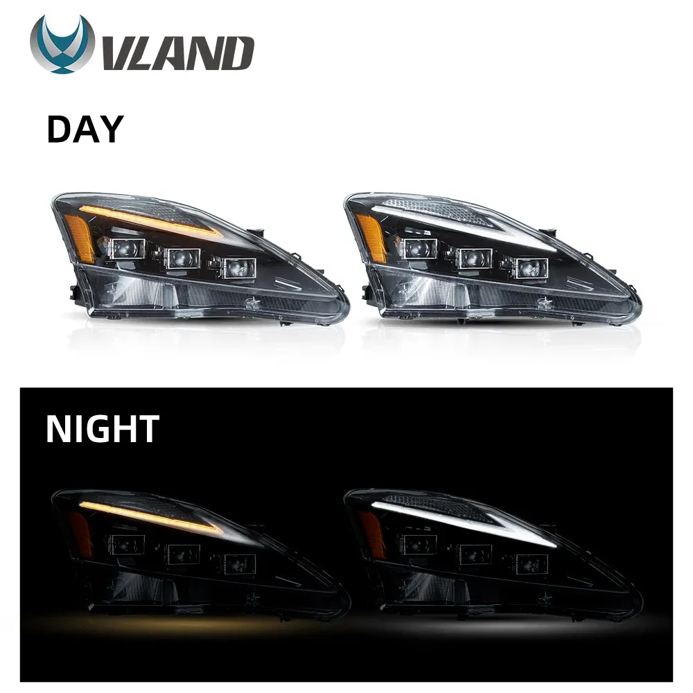 Фары VLAND LED синие ДХО для Lexus IS250/IS350/IS C/IS F (2006-2013) — фото 6