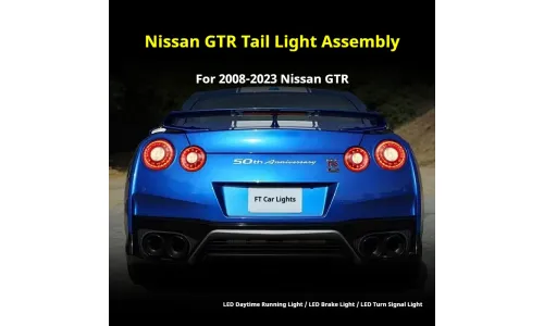 Задние LED-фонари динамический поворотник для Nissan GT-R (2008-2023), комплект, комплект, FT Carlight Carlight — фото 5