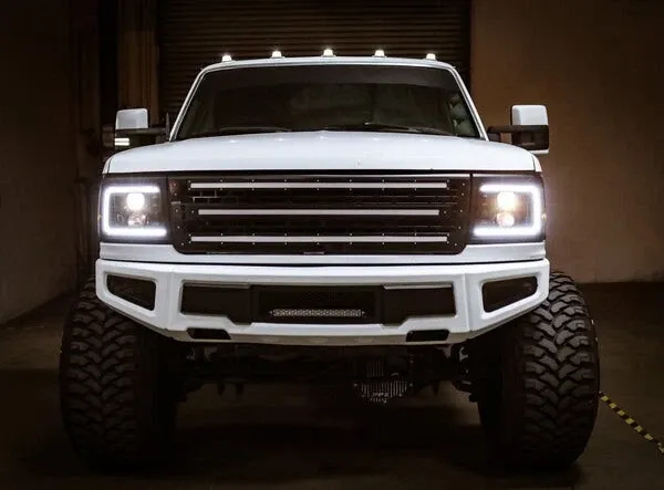 Фары галогеновые Alpha-Black Pro для Ford F-150/250 Bronco 1992–1996, AlphaRex — фото 4