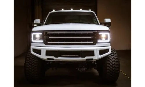 Фары галогеновые Alpha-Black Pro для Ford F-150/250 Bronco 1992–1996, AlphaRex — фото 4
