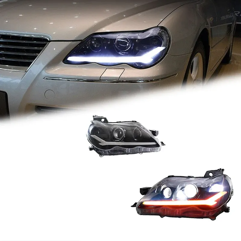 Фары передние LED с ходовыми огнями для Toyota Reiz Mark X (2005-2009), комплект, комплект, FT Carlight Carlight — фото 1