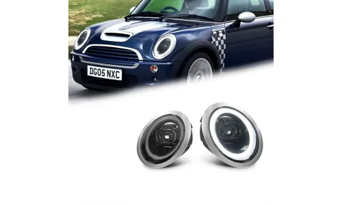 Фары передние LED с ходовыми огнями для Mini R50/R52/R53 (2001-2007), комплект, комплект, FT Carlight Carlight — фото 1