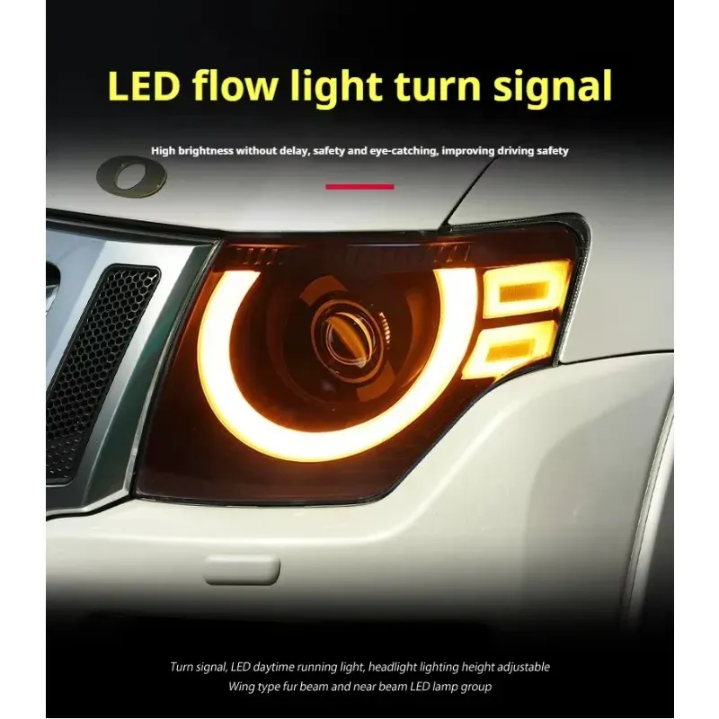Фары передние LED с ходовыми огнями для Mitsubishi Pajero (2005-2021), комплект, комплект, FT Carlight Carlight — фото 2