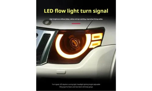 Фары передние LED с ходовыми огнями для Mitsubishi Pajero (2005-2021), комплект, комплект, FT Carlight Carlight — фото 2