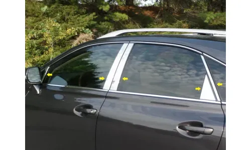 Накладки стоек дверей из нержавеющей стали 10 шт отделка двери QAA для Lexus RX 2010-2015 — фото 1