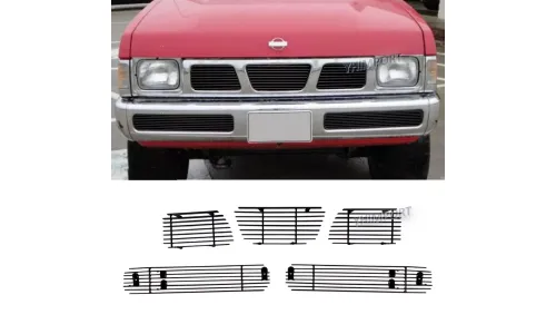 Nissan Hardbody 1995-1997 черная Horizontal решетка с ламелями Grill, вставка Combo — фото 1