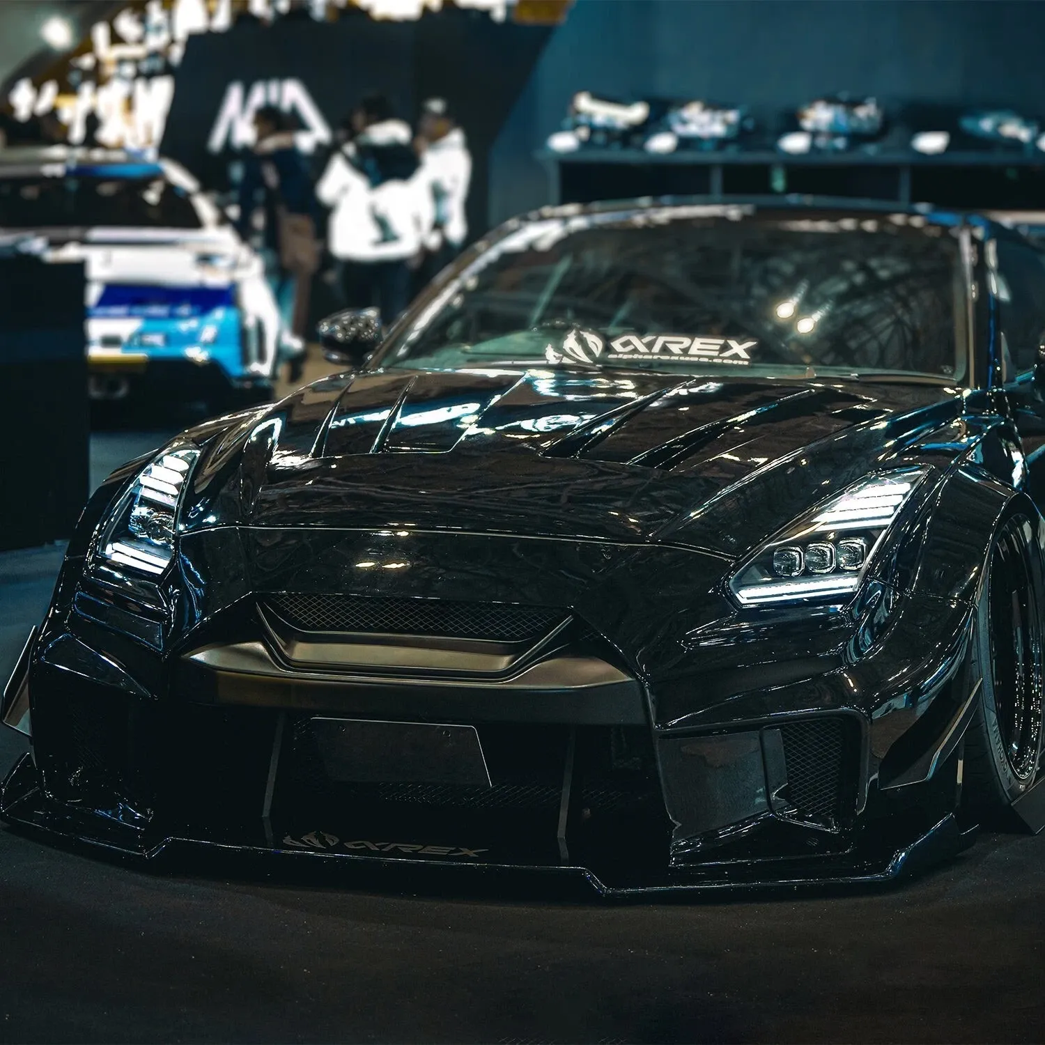 Фары проекторные светодиодные Alpha-Black Nova для Nissan GT-R R35 2009–2024, AlphaRex — фото 5
