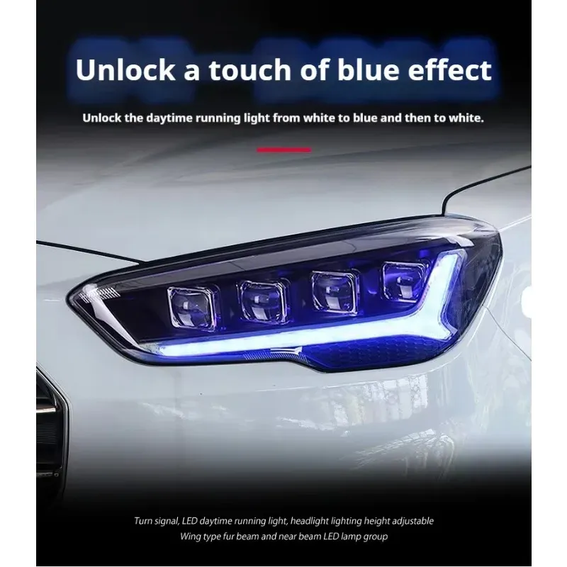 Фары передние LED с ходовыми огнями для Hyundai IX35 (2018-2020), комплект, комплект, FT Carlight Carlight — фото 3