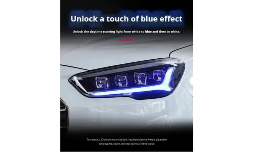 Фары передние LED с ходовыми огнями для Hyundai IX35 (2018-2020), комплект, комплект, FT Carlight Carlight — фото 3