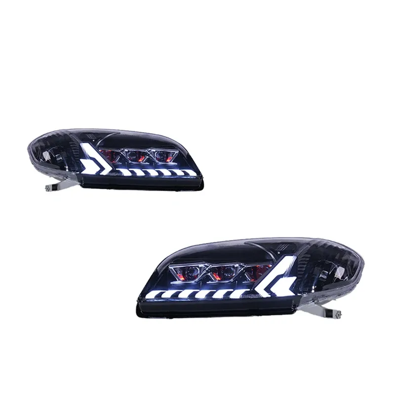 Фары передние LED с ходовыми огнями для Toyota Vios (2003-2004), комплект, комплект, FT Carlight Carlight — фото 6