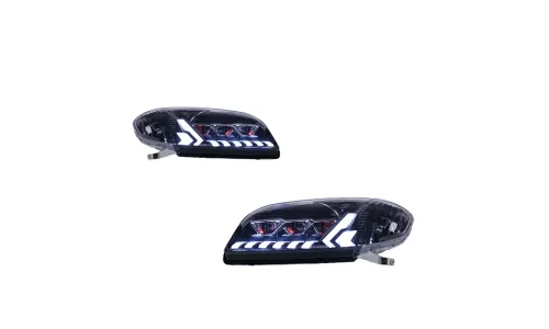 Фары передние LED с ходовыми огнями для Toyota Vios (2003-2004), комплект, комплект, FT Carlight Carlight — фото 6
