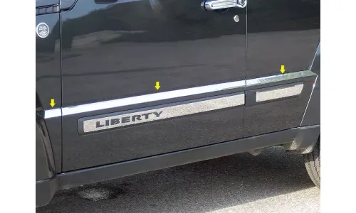 JEEP FREEDOM 2008-2012 ИЗ НЕРЖАВЕЮЩЕЙ СТАЛИ ХРОМИРОВАННЫЙ КОРПУС БОКОВОЙ МОЛДИНГ ОТДЕЛКА 6 ШТ — фото 1