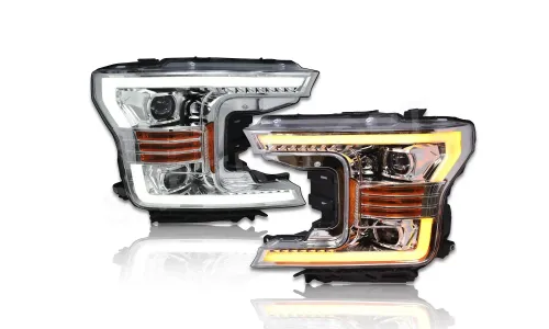 Фары галогеновые PRO Series Chrome для Ford F-150 XL/XLT 2018–2020, AlphaRex — фото 2