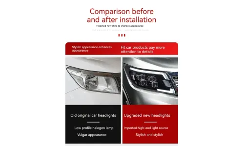 Фары передние LED с ходовыми огнями для Nissan Navara NP300 (2014-2022), комплект, комплект, FT Carlight Carlight — фото 7