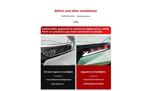 Фары передние LED с ходовыми огнями для Honda Accord 10 (2018-2022), комплект, FT Carlight — фото 7