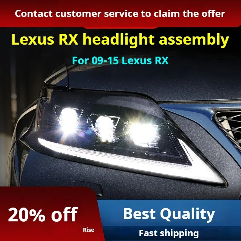 Фары передние LED с ходовыми огнями для Lexus RX (2009-2015), комплект, комплект, FT Carlight Carlight — фото 2