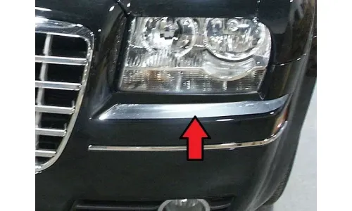Chrysler 300 05-10 полированная нержавеющая сталь хром передний бампер кепка отделкой 2шт. — фото 1