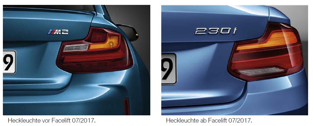 Фонарь задний LED рестайлинговый, правый, для BMW 2-й серии F22/F23 и M2 F87 до 07.2017, оригинал — фото 1