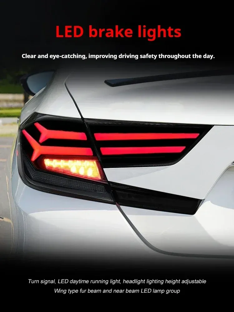 Задние LED-фонари RGB динамический поворотник для Honda Accord 10 (2018-2022), комплект, комплект, FT Carlight Carlight — фото 4