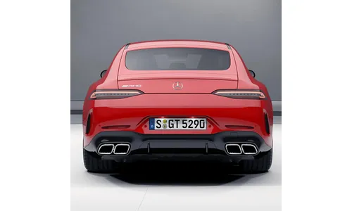Задний бампер и диффузор для Mercedes-AMG GT X290, GT 63, хром, с фаркопом — фото 1