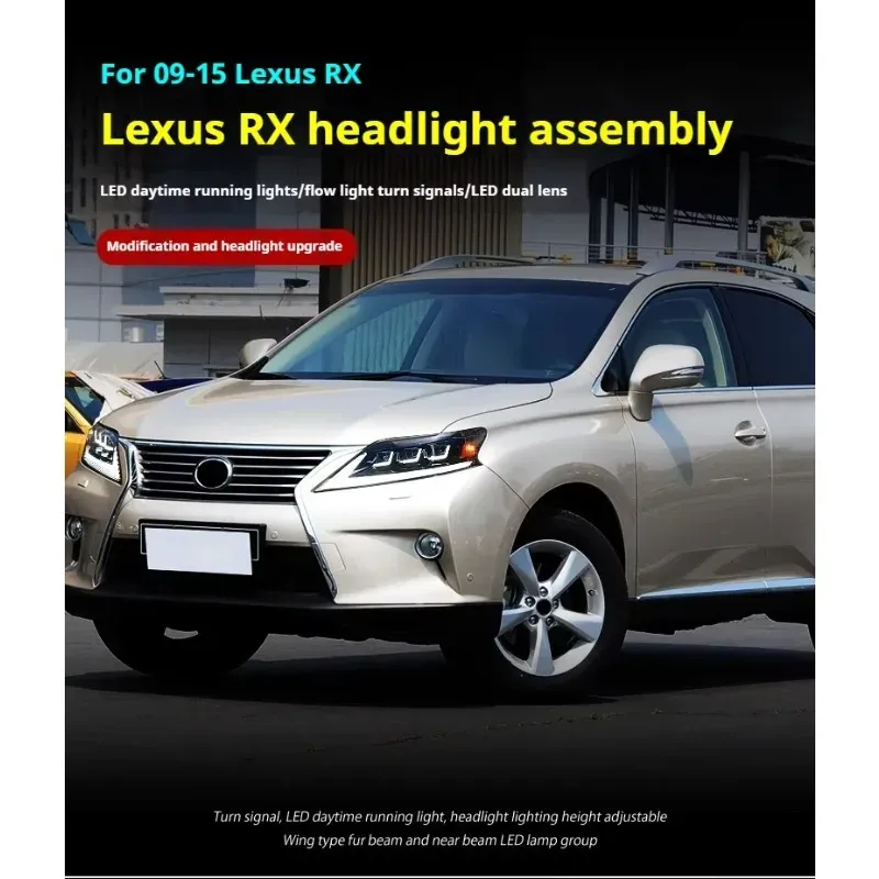 Фары передние LED с ходовыми огнями для Lexus RX270 (2009-2015), комплект, комплект, FT Carlight Carlight — фото 5