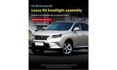 Фары передние LED с ходовыми огнями для Lexus RX270 (2009-2015), комплект, комплект, FT Carlight Carlight — фото 5