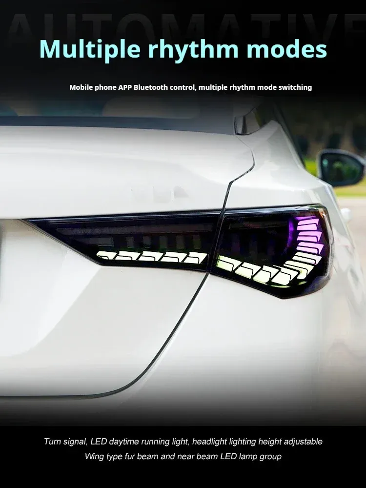 Задние LED-фонари RGB динамический поворотник для Nissan Sylphy 14-го поколения (2020-2024), комплект, комплект, FT Carlight Carlight — фото 3