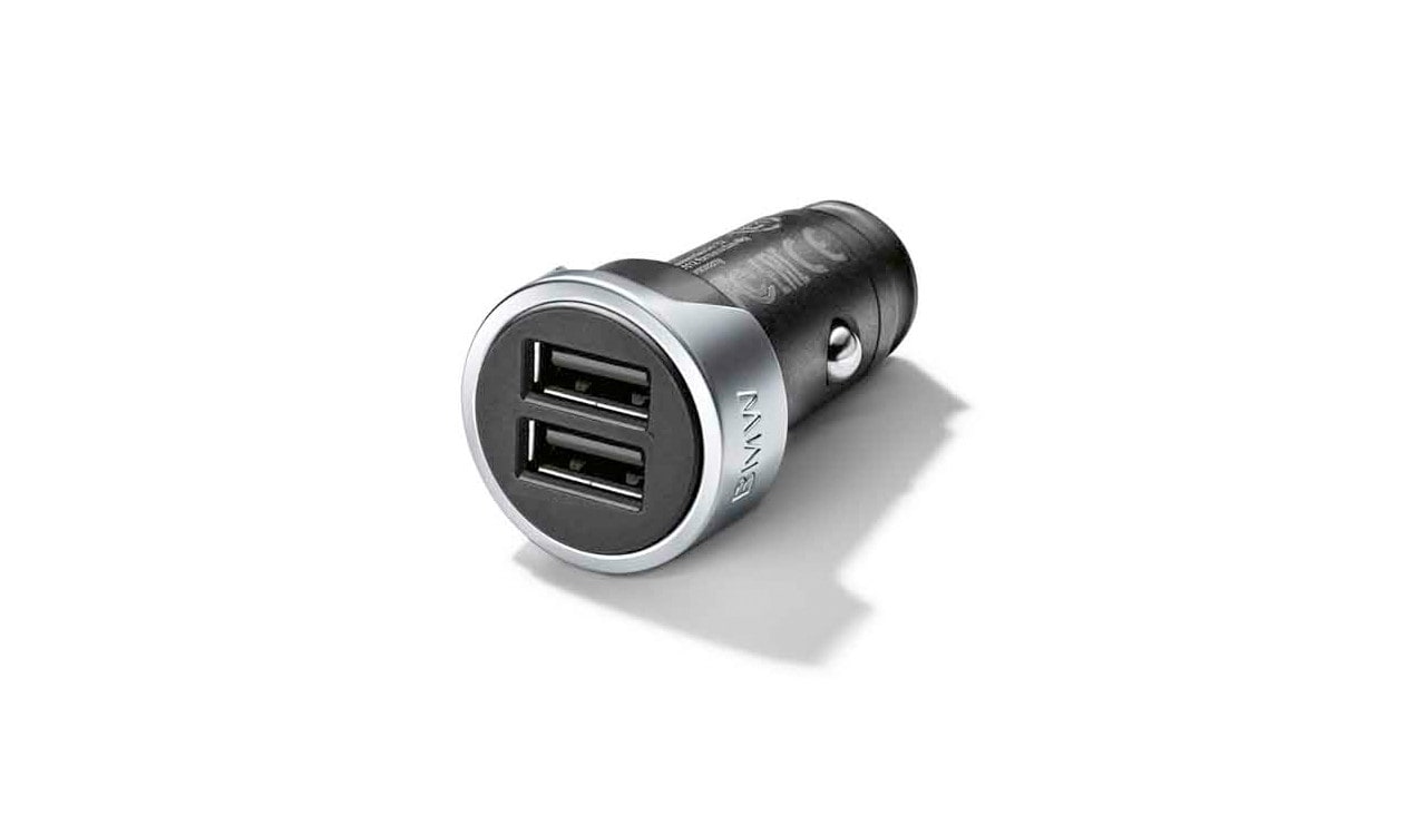Зарядное устройство Dual USB Type-A для розетки 12 В BMW, оригинал — фото 1