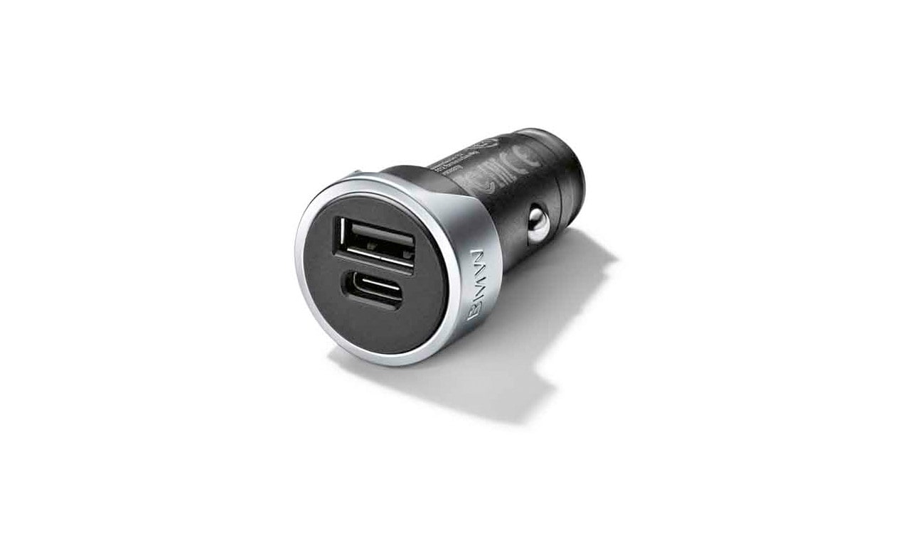 Зарядное устройство USB Type-A и Type-C для розетки 12 В BMW, оригинал — фото 1