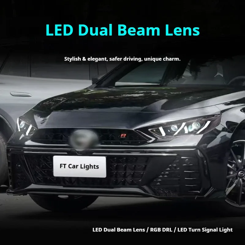 Фары передние LED с ходовыми огнями RGB для Trumpchi Empow (2020-2024), комплект, комплект, FT Carlight Carlight — фото 4