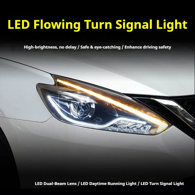 Фары передние LED с ходовыми огнями для Nissan Sylphy / Sentra (2016-2022), комплект, комплект, FT Carlight Carlight — фото 3