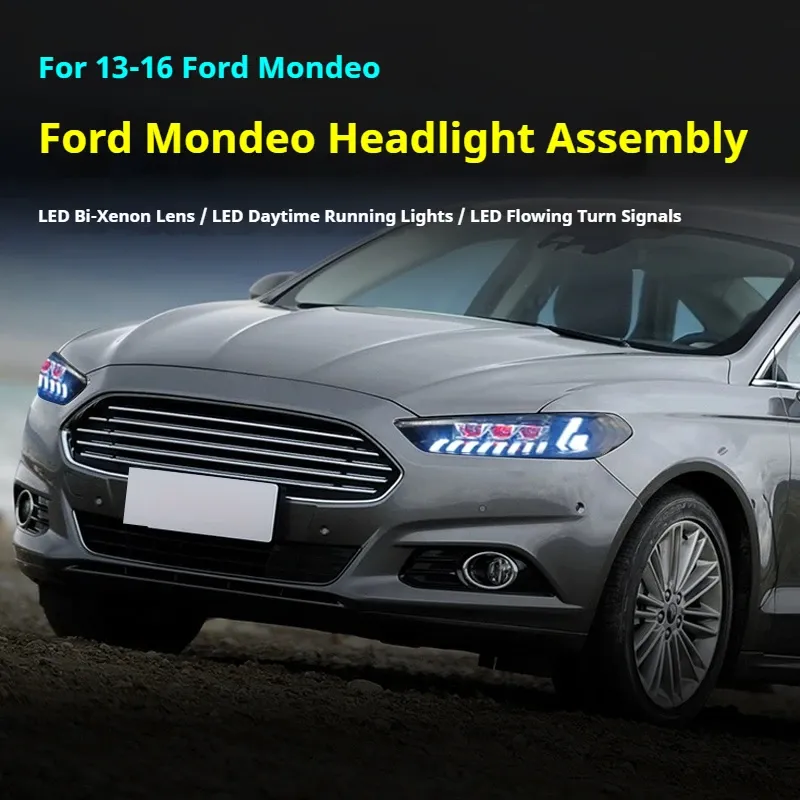 Фары передние LED с ходовыми огнями для Ford Mondeo (2013-2016), комплект, комплект, FT Carlight Carlight — фото 5
