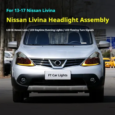 Фары Full LED проектор ДХО для Nissan Livina (2013-2017), комплект, комплект, FT Carlight Carlight — фото 5