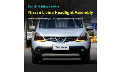 Фары Full LED проектор ДХО для Nissan Livina (2013-2017), комплект, комплект, FT Carlight Carlight — фото 5