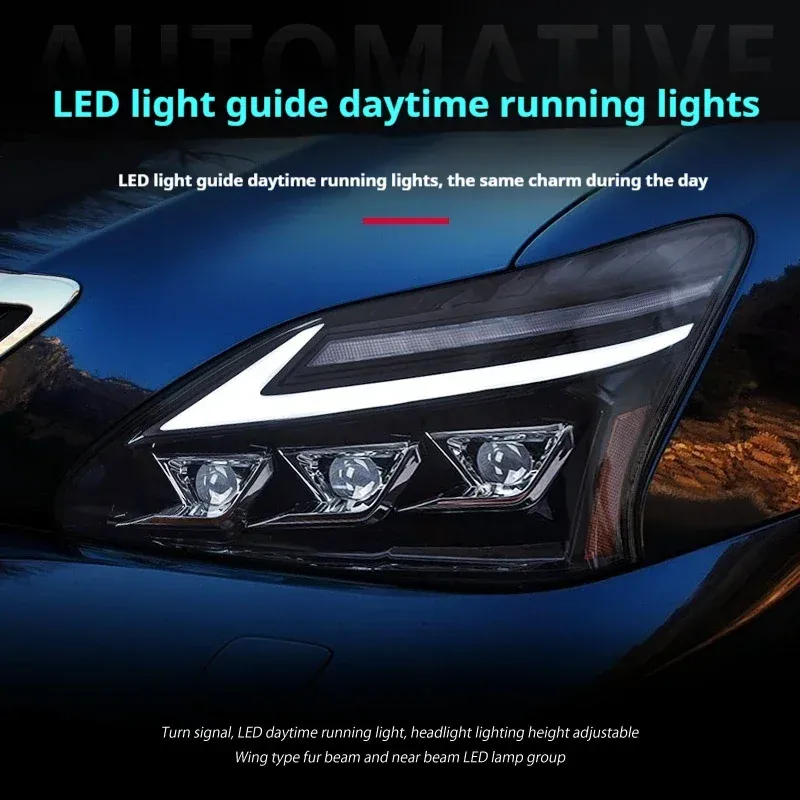 Фары передние LED с ходовыми огнями для Lexus RX300/RX350 (2003-2008), комплект, комплект, FT Carlight Carlight — фото 3