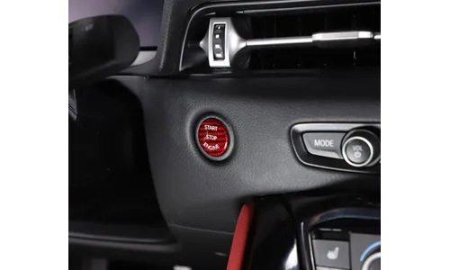 Накладка на кнопку старт стоп, красный карбон, для Toyota Supra 5 A90 (2019-2025) — фото 1