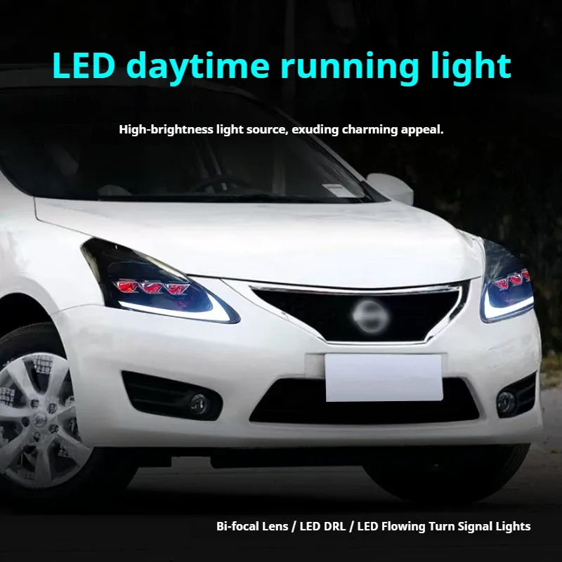 Фары передние LED с ходовыми огнями для Nissan Tiida (2011-2015), комплект, комплект, FT Carlight Carlight — фото 4