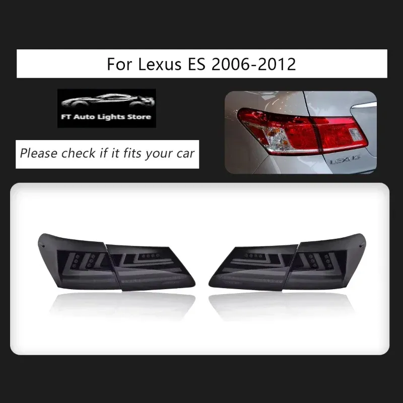 Задние LED-фонари динамический поворотник для Lexus ES (2006-2012), комплект, комплект, FT Carlight Carlight — фото 1