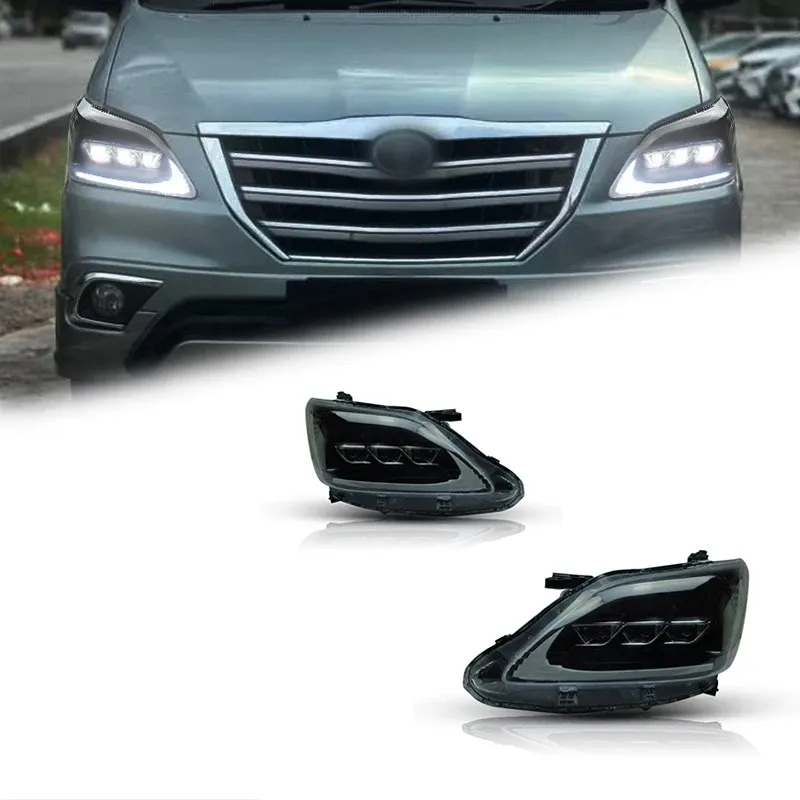 Фары передние LED с ходовыми огнями для Toyota Innova (2012-2015), комплект, комплект, FT Carlight Carlight — фото 1