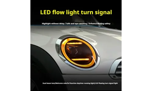 Фары передние LED с ходовыми огнями для Mini Cooper R56/R55/R57 (2007-2013), комплект, комплект, FT Carlight Carlight — фото 3