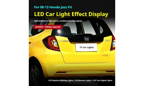 Задние LED-фонари динамический поворотник для Honda Fit Jazz (2008-2013), комплект, FT Carlight — фото 5