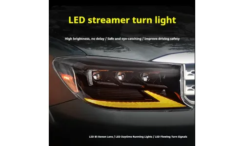 Фары передние LED с ходовыми огнями для Toyota Fortuner (2008-2011), комплект, комплект, FT Carlight Carlight — фото 3