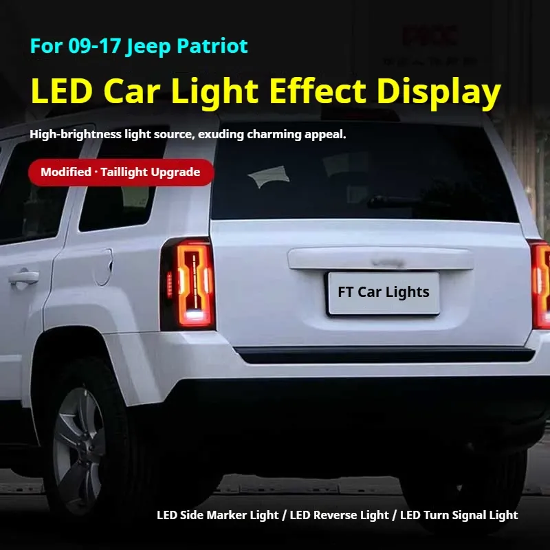Задние LED-фонари динамический поворотник для Jeep Patriot (2009-2017), комплект, комплект, FT Carlight Carlight — фото 5