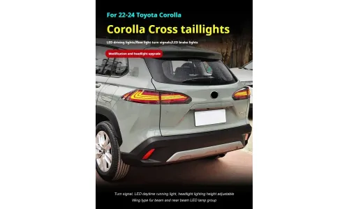 Задние LED-фонари динамический поворотник для Toyota Corolla Cross (2020-2024), комплект, комплект, FT Carlight Carlight — фото 2