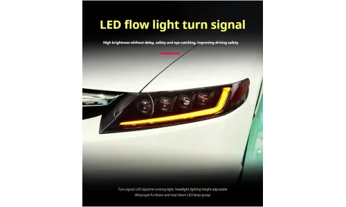Фары передние LED с ходовыми огнями для Honda Civic 8 (2006-2011), комплект, комплект, FT Carlight Carlight — фото 4